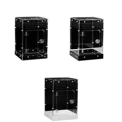 34Cm Clear Acrylic Reptiles Enclosure Breeding Box For Amphibians Animal Hermits Crabs Safe Habitats Place
