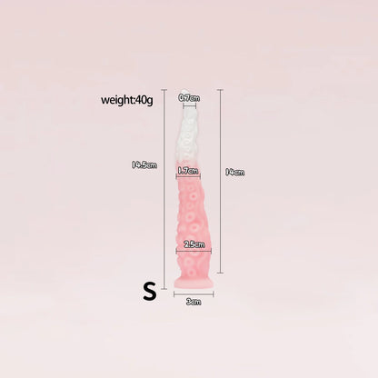 Liquid Silicone Long Anal Plug Octopus Tentacles Adult Sex Toy Clitoris Anus Stimulation Powerful Suction Cups To Free up Hands.