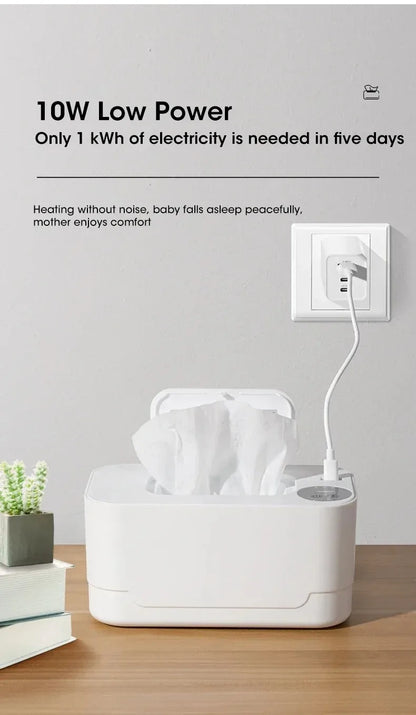 Portable USB Multifunction Baby Wipe Warmer Heater with LED Display for Home and Car Wet Towel Dispenser Heating Box