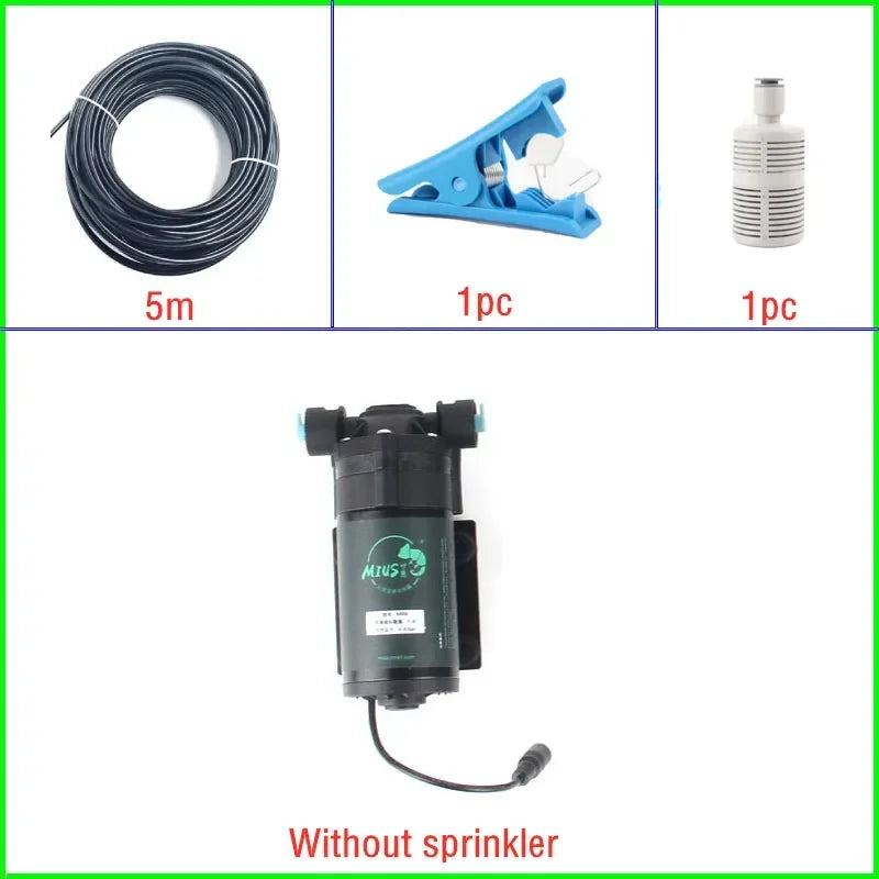 Reptile Fogger Silent Pump Misting Spray System Kit Rainforest Nebulizer Garden Irrigation Tools Terrarium Spraying Device