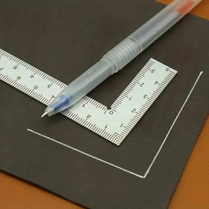 Mini Square Stainless Steel L Shaped Ruler High Precision Double Sided Thickened Corner Gauge Uses for Leather Design Craft