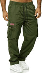 2024 Amazon Summer New Men's Work Pants European and American Independent Station Drawstring Multi Pocket Casual Pants