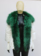2024 Winter Women Warm Coat Oversized Real Fox Fur Collar Thick Luxury Outerwear New Fashion 90% Goose Down Jacket