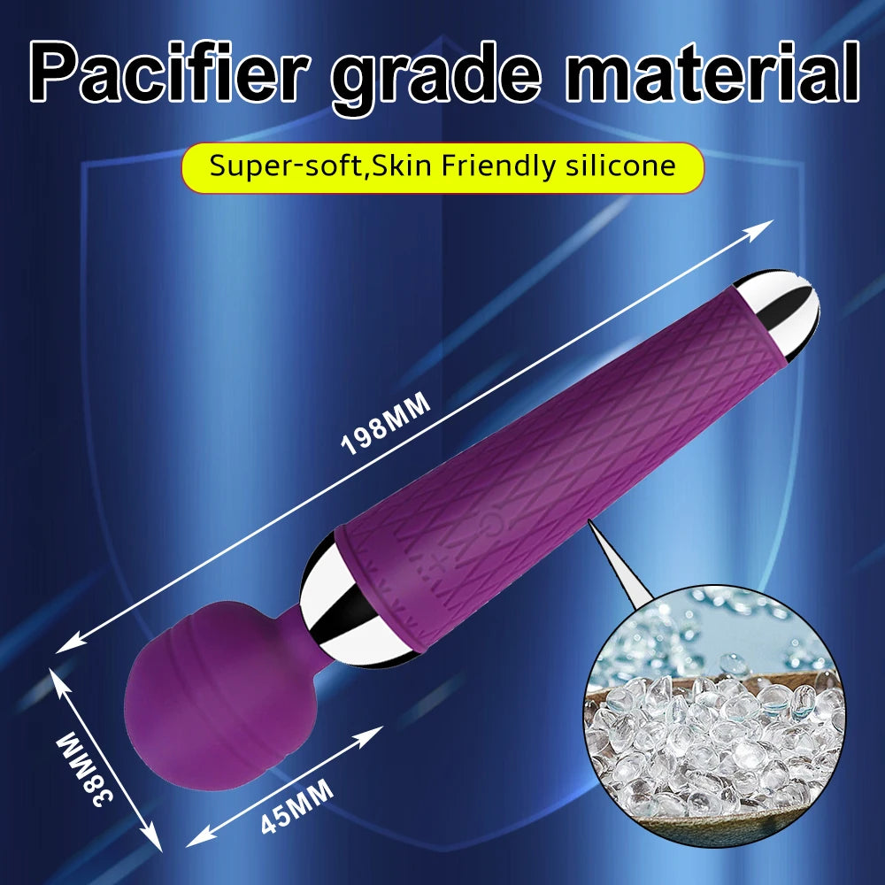 20 Vibration modes and 8 Speeds of body massager, Handheld Deep Tissue muscle massager, Adult Products for Women's Masturbation