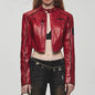 Hot Sale High Street Crop Jacket Hip Hop Streetwear Casual Short Leather Coat Zipper Fall Women Casual PU Jackets Girls Outwear