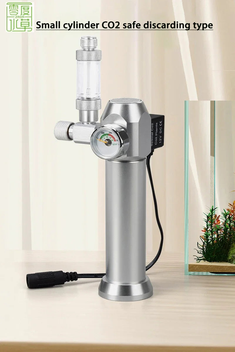 Aquarium CO2 Regulator Solenoid Valve Bubble Counter Small Gas Bottle 3-8UNF with Sleeve Fish Tank CO2 Pressure Reducing Valve