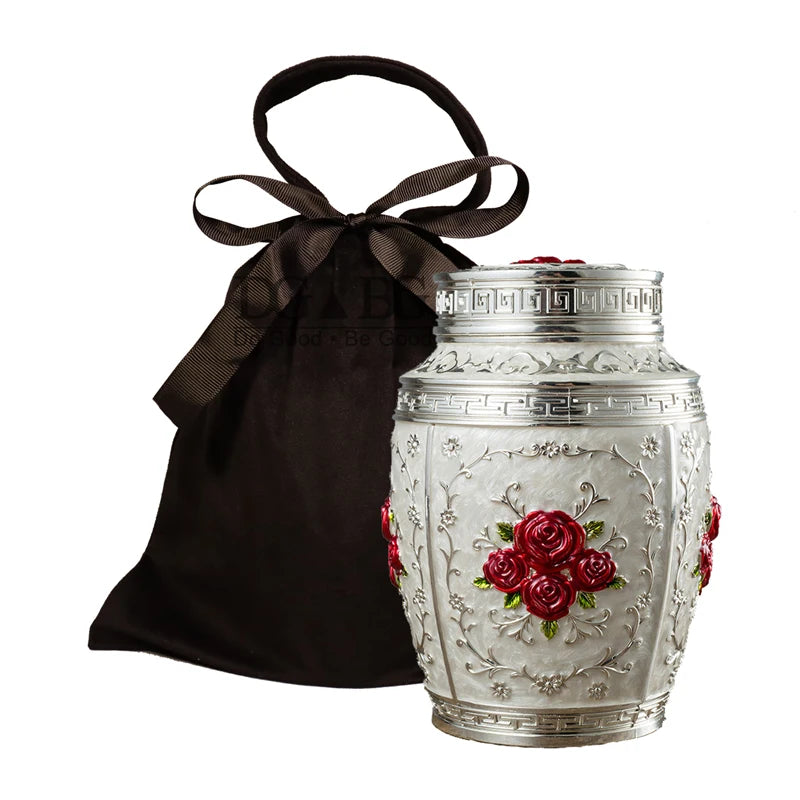 Pet Memorial Keepsake Urns Container for Human Ashes, Metal Cremation Urns, Small Animal Urn, Coffin Box