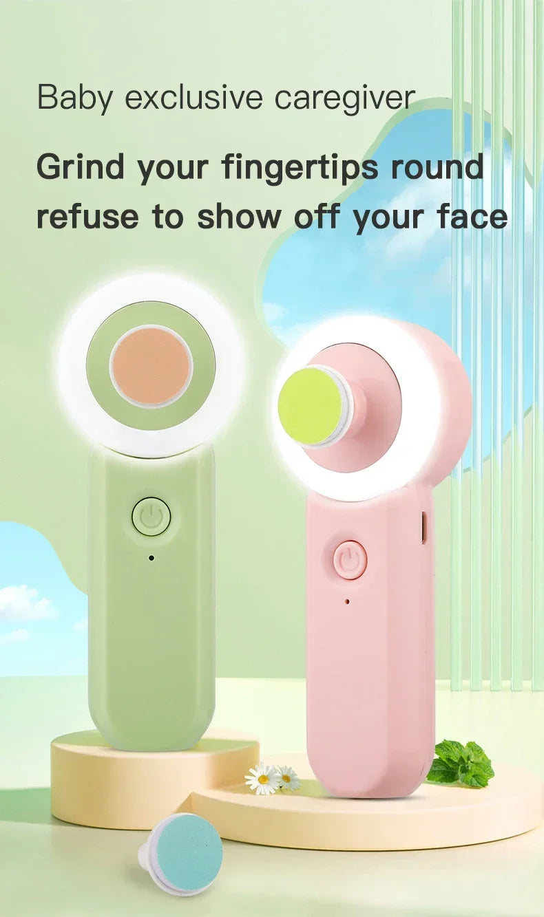 Luminous Rechargeable Newborn Electric Nail Clipper Baby Anti-clamping Scissors Baby Nail Scissors Set Baby Nail Grinder