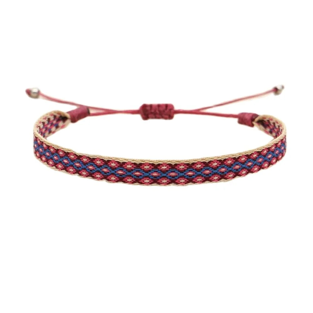 KKBEAD Wholesale Handwoven Bracelet Colombia Cloth Braided Wristband Bracelets for Women Men Gift Hippie Boho Friendship Jewelry