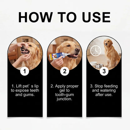 EELJOY Pet Dental Care Gel Reducing Plaque Tartar & Bad Breath Freshing Natural Formula No Brushing Gum Health Pet Oral Cleaner