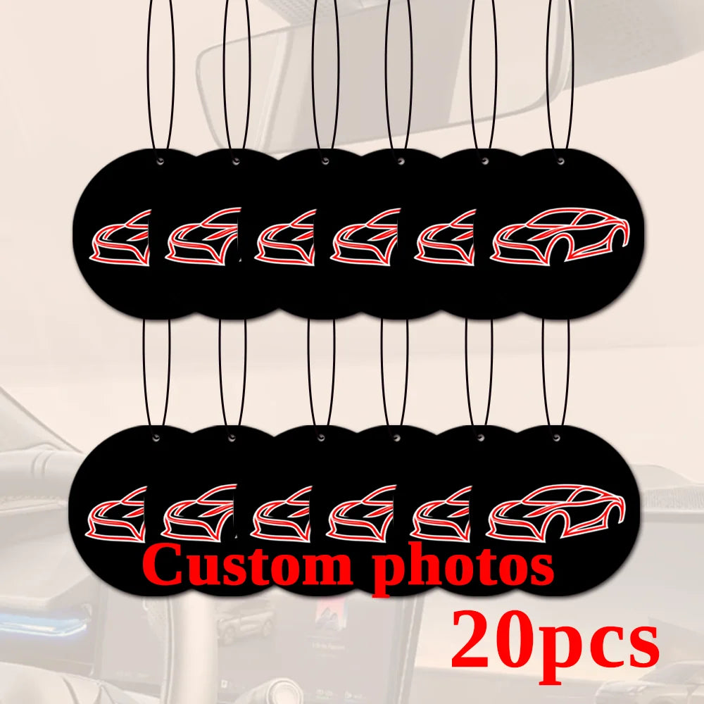 20pcs Customized Photos of Car Air Fresheners, Fragrant Decorative Fragrances, Customized Photos of Family, Friends, and Pets