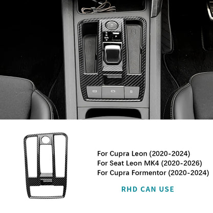 For Cupra Formentor 2020 2021 2022 2023 2024 2025 2026 Seat Leon MK4 Cupra Leon Carbon Fiber Style Automatic Car Gear ABS Trim