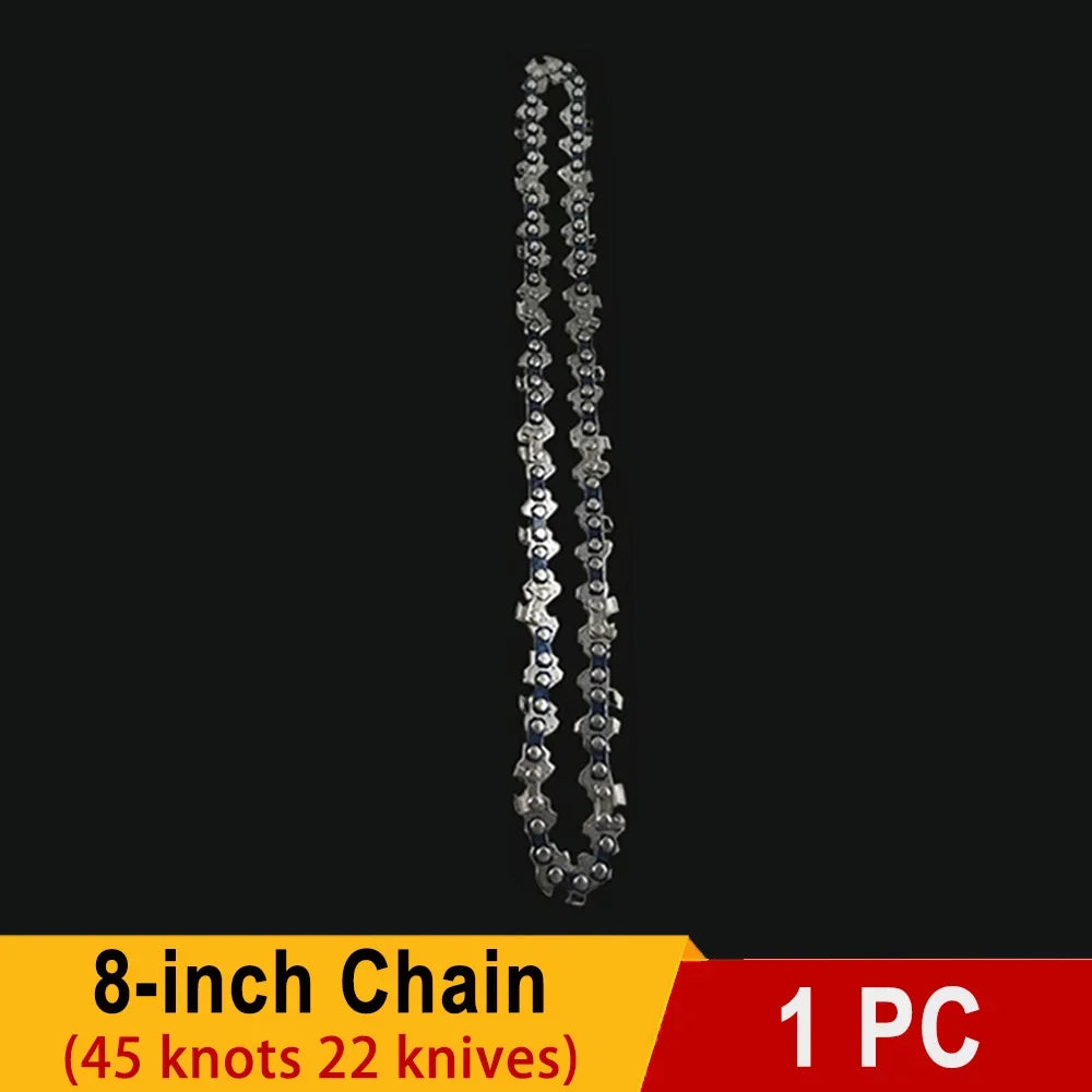 Chain for Mini Chainsaw 8 Inch 1/4"P Electric Saw 45 knots 22 knives Saw Blade Wireless Mini Saw Bar Chain Guid Logging Chainsaw