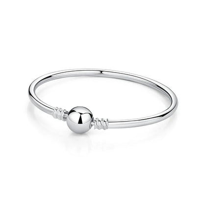 Original 925 Sterling Silver Bracelets Love Heart Moon Flower Butterfly Pave CZ Bracelets For Women DIY Jewelry Party Gift