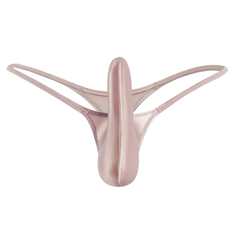 YAULAANG Sexy men's gloss gay underwear oily G-Strings thong Shiny low-waisted High Elasticity mens lingerie
