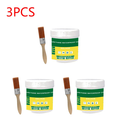 1-3Pcs Transparent Waterproof Agent With Brush Coating Sealant Agent 30/100/300g Polyurethane Glue For Home For Roof Bathroom