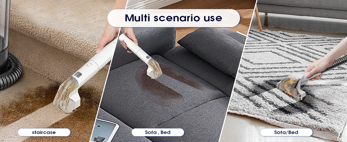 OMESER W07 15KPa Portable Carpet Cleaner Machine 600W Upholstery Cleaner Pet Special Stain Cleaner Powerful for Sofa Car Seat