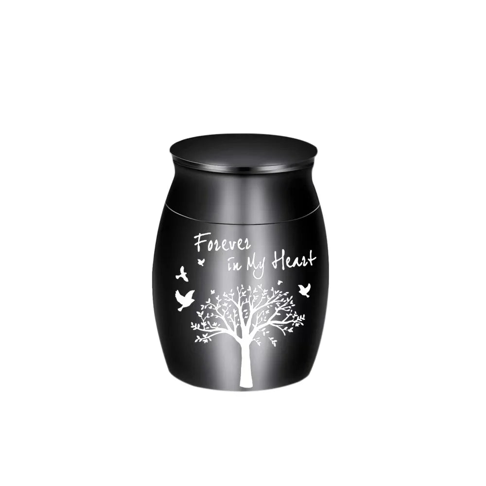 Hot Sale 7 Colors Tree of Life Design Cremation Urn Pet Memorials and Gifts Mini Made of Aluminum Alloy Urns