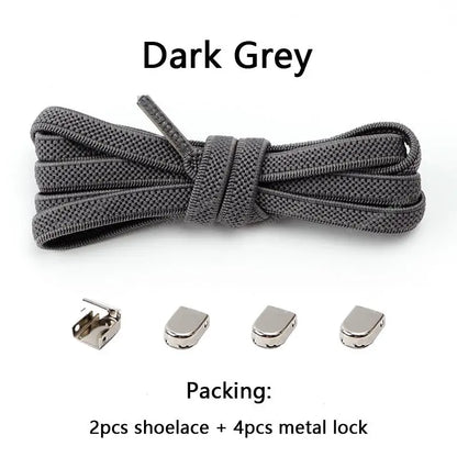 No tie Shoe laces Elastic laces Sneakers Flat Shoelaces without ties Quick Shoelace for Shoes Kids Adult One Size fits All Shoes