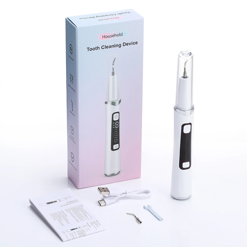 Dental Scaler For Teeth Tartar Remover Electric Teeth Cleaner Tooth Calculus Plaque Remover LED Ultrasonic Dental Stone Removal