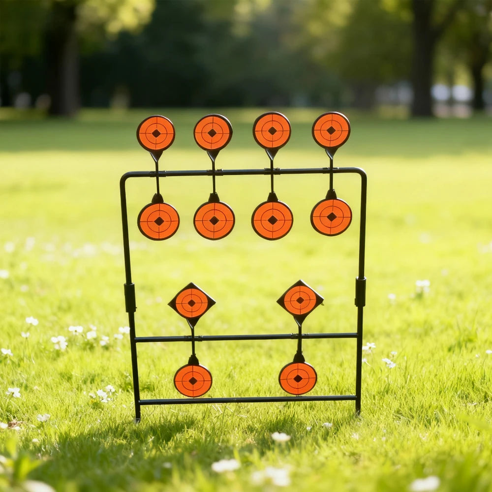 Carbon Steel Detachable 12-target Shooting Practice Rotating Target For Precision Shooting Practice