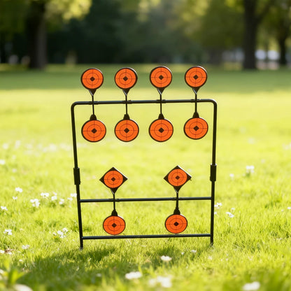 Carbon Steel Detachable 12-target Shooting Practice Rotating Target For Precision Shooting Practice