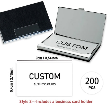 200pcs, Custom Business Cards/Cards, Desktop Business Cards, Thank You Cards, Matte Film