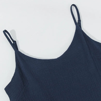 Casual Muslin 100% Cotton Gauze Dresse Summer Women's Loose Sleeveless Backless Streetwear Female Chic Dress Vestidos Long Robe