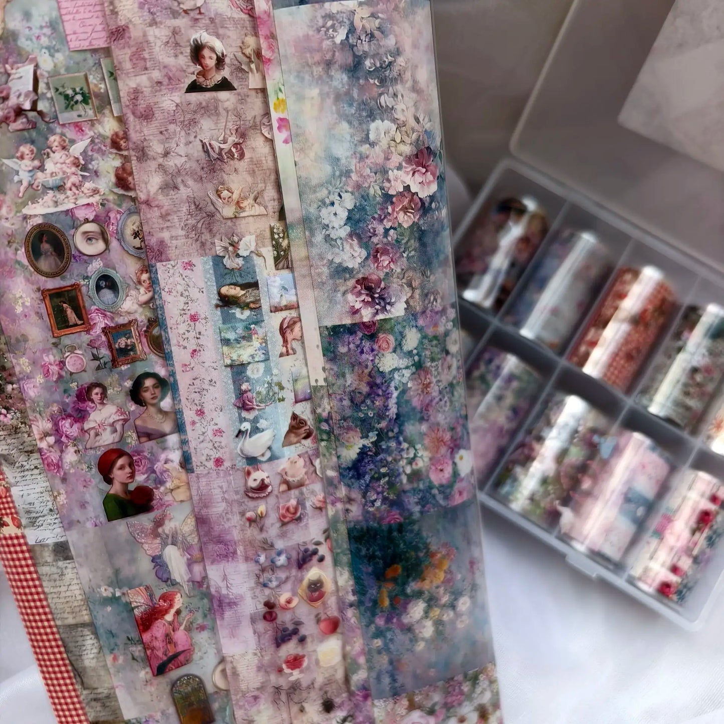 10Rolls Halloween  Flower Plaid Angel Marble  Bow Nail Foils Transfer Paper  Nail Art Stickers   Decal  Nails Decoration