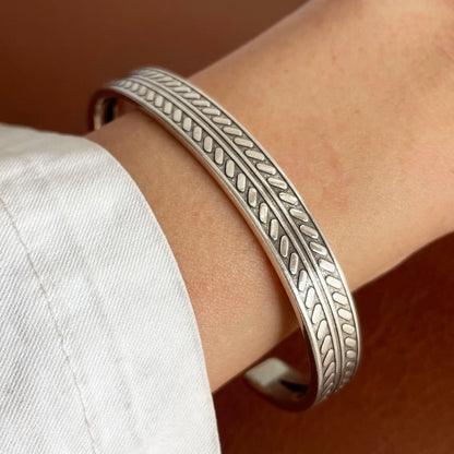 100% Solid 925 Sterling Silver Metal Bracelet for Women Vintage Handmade Simple Retro Black Stone Bracelet Birthday Gift Party