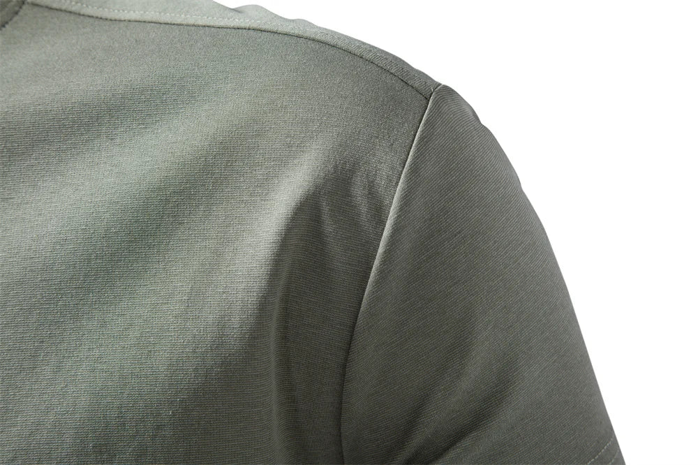 AIOPESON Men's Cotton O-Neck T-Shirt Soft Touch Comfortable Solid Color 8 Options Breathable Lightweight Casual Daily Tee