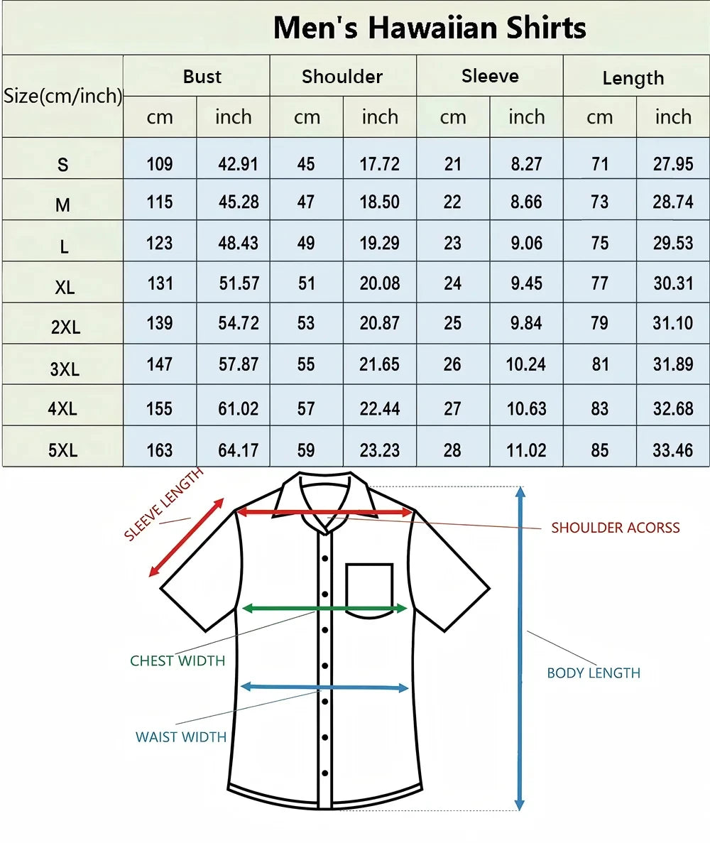 Hawaiian Botanical Flower Print Men's and Women's Short Sleeve Lapel Seaside Button-Down Shirt Top Casual Fashionable Shirts