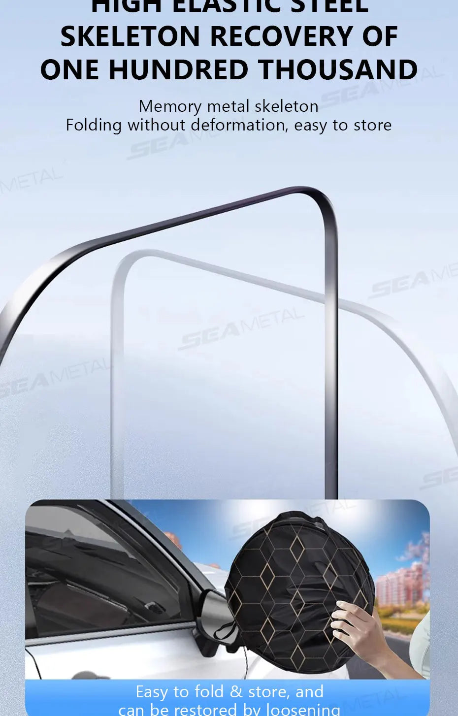 SEAMETAL Car Windshield Sun Shade Five-layer Front Window Sunshade Windshield Sun Protection Cover UV Blocker Summer Car Covers