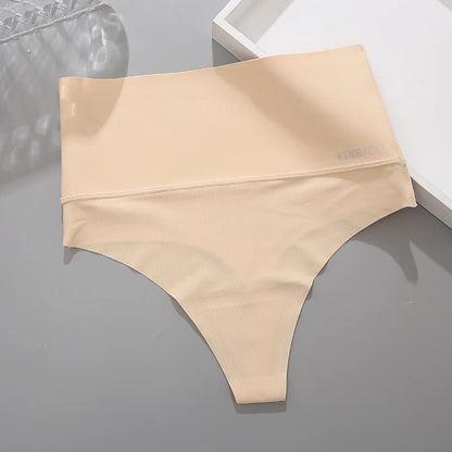 Seamless High Waist Women Thong Black Abdomen Hip Lift Briefs Body Shaping Underwear Breathable Female Panties Plus Size S-XL