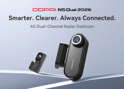 DDPAI Dash Cam N5 Dual Front and Rear 4K Ultra HD Resolution Dash Camera NightVIS ADAS GPS Auto Record