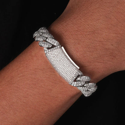 ESKEEM 2/3/4/6Row Full Diamond Bubble Cuban Bracelet 10/13/18/20/22MM CZ Stone Iced Out Hip Hop Jewelry Cuban Bracelet Women Men