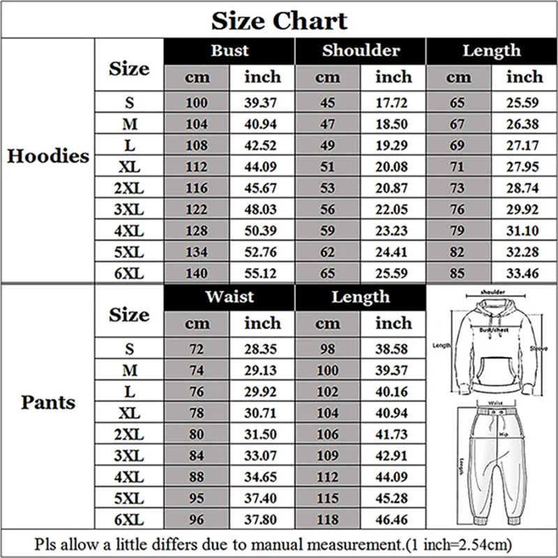 Spring and Autumn Men's Tracksuit 3D The Lion Print Zipper Hoodies Sweatshirts Pants Sets Casual Mens Clothing Women's Tracksuit