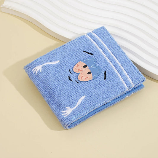 Plush Cartoon Wallet for Women Soft Fuzzy Surface PU Leather Coin Purse with Zip Closure Cute Casual Gift for Girls