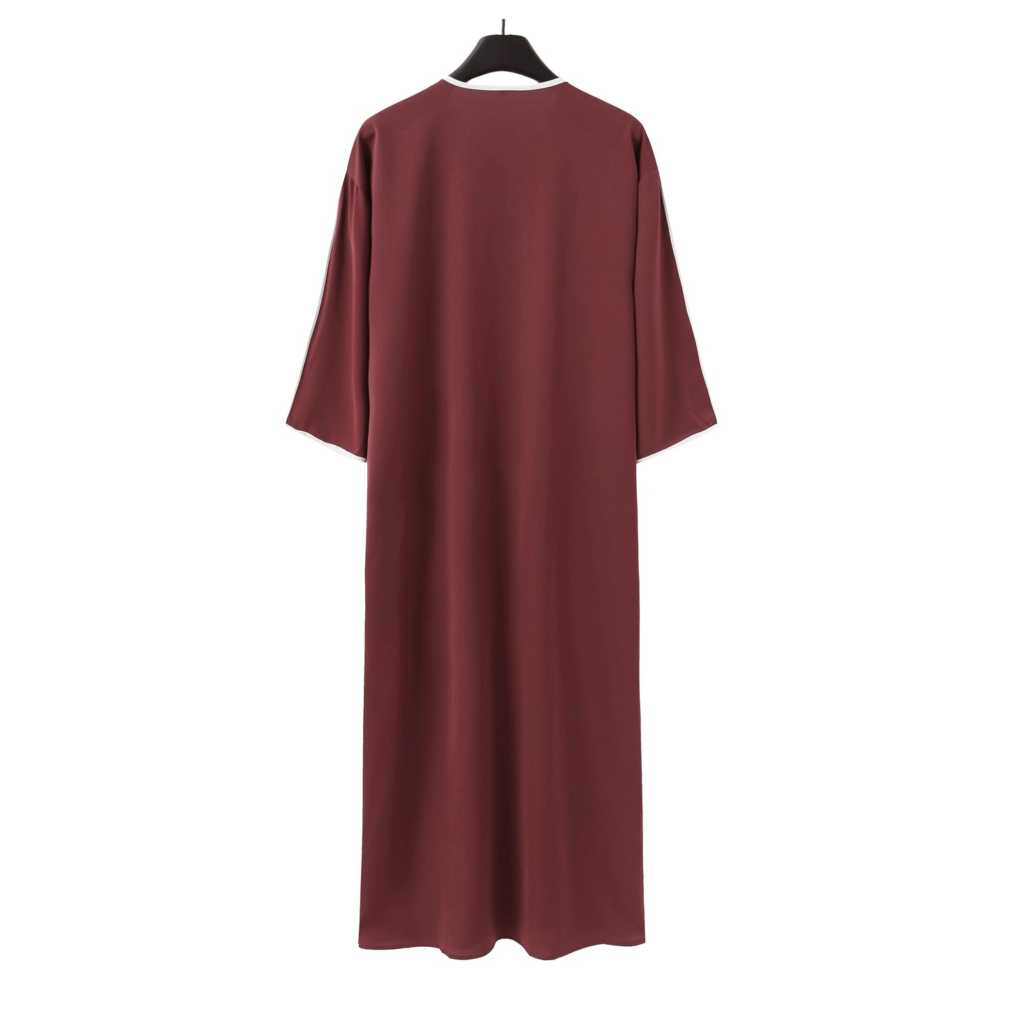 Summer 2025 Kaftan Muslim Men's Short Sleeve Embroidered Loose Casual Robe Breathable Islamic Abaya for Men
