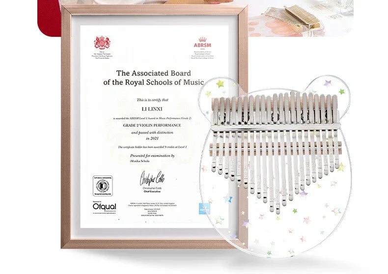 HLURU Kalimba 17 21 Key Thumb Piano Crystal Acrylic Kalimba 17 21 Key Finger Piano For Beginners And Child Keyboard Instrument