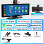 7"/10.26" 4K Dash Cam Wireless Carplay Android Auto 350° Rotating Lens Car DVR GPS Navigation Dashboard Video Recorder Bluetooth