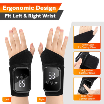 Cordless Heating Ankle Wrist Massager Electric Foot Hand Vibration Massager Warm Ankle Brace Joint Sprain Support Wristband