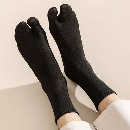 3pairs Unisex Split-Toe Socks Women'S Comfortable Sweat-Absorbent Breathable Two-Toe Sock Easy Solid Color Men'S Boat Sox