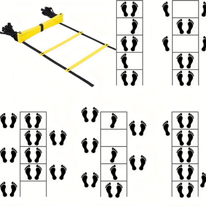 Agility Training Ladder for Kids, Speed Footwork Drill, Soccer Fitness & Coordination Workout Tool