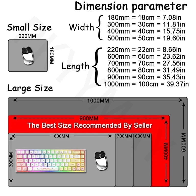 Large Gaming Mousepads Mouse Pad Computer Mousepad Geometric Mouse Mat 90x40cm Desk Pads For PC Keyboard Mats Table Rug