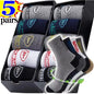 5Pairs Bamboo Fiber Summer Spring Men Socks Breathable Cotton Sports Sock Breathable Deodorant Business Socks Plus Size 39-45