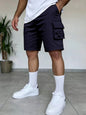 Summer Men's Cargo Shorts Loose Casual Elastic Waist Outdoor Jogging Tactical Shorts Multi-pockets Male Work Hiking Short Pants
