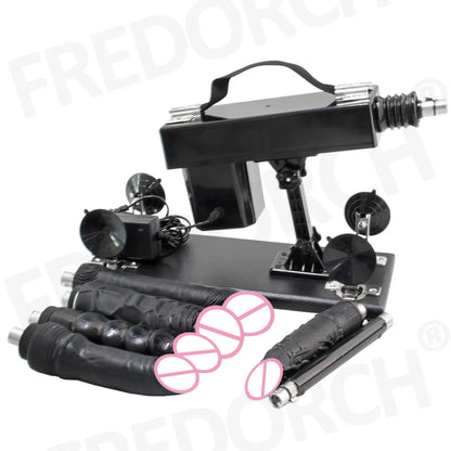 FREDORCH Sex Machines More Attachment Masturbating Pumping Sex Gun Adjustable with Dildo Couples Sex Toy Love Machine for Couple