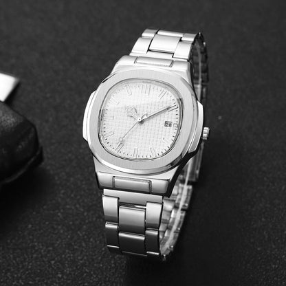 Luxury Square Men Business Watches Simple Calendar Quartz Watch for Mens Clock Reloj Hombre（Without Box）