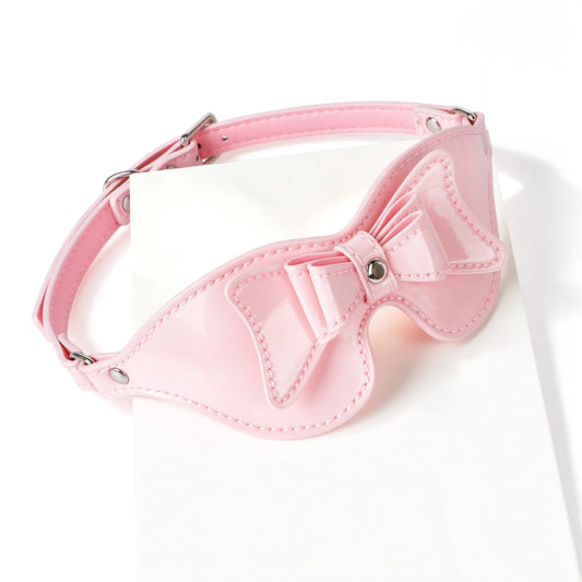 SM Sex Bondage Erotic Costumes Bondage Pink Bow Eye Mask Blindfold Fetish Bdsm Party Women Masquerade Eye Mask Sex Toy For Adult